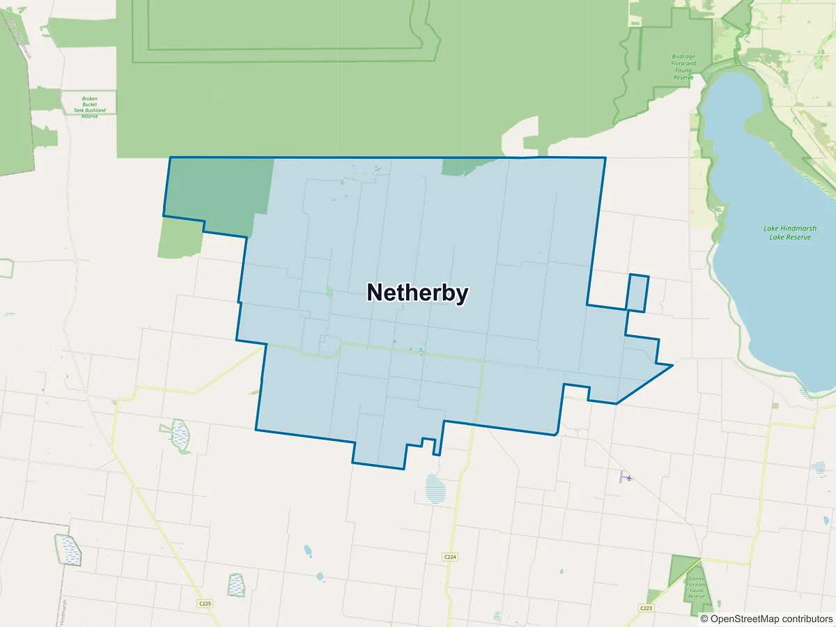 Map of Netherby, VIC, Australia