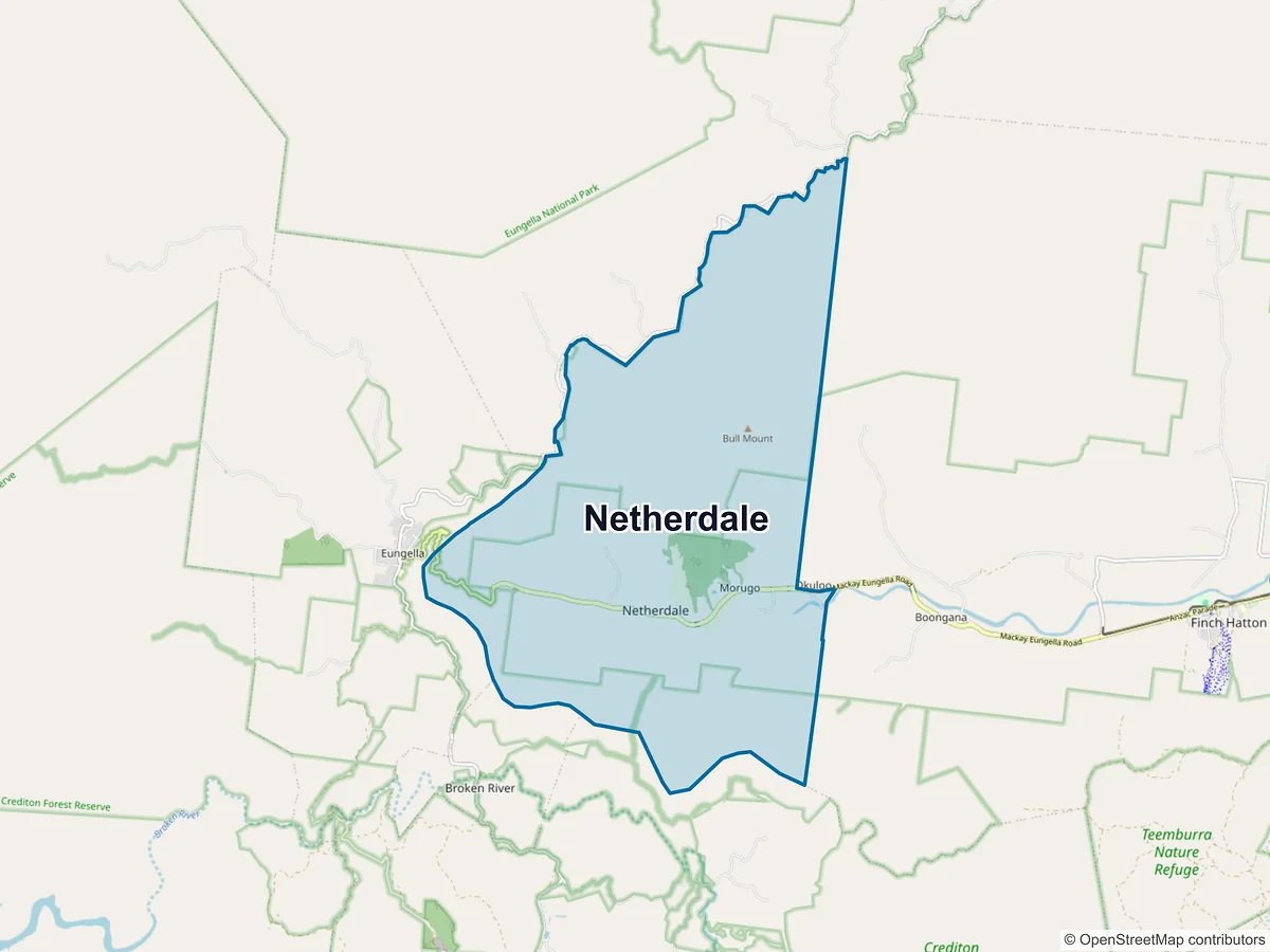 Map of Netherdale, QLD, Australia