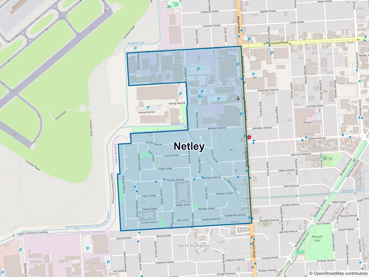 Map of Netley, SA, Australia