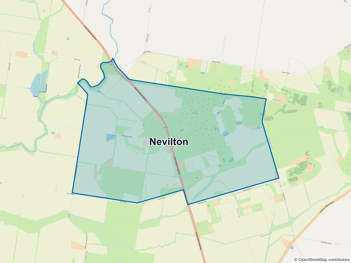 Map of Nevilton, QLD, Australia