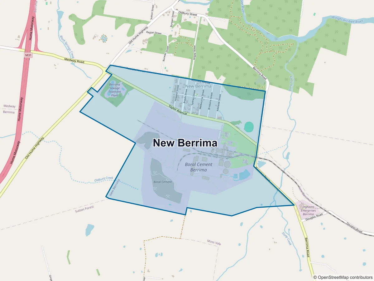 Map of New Berrima, NSW, Australia