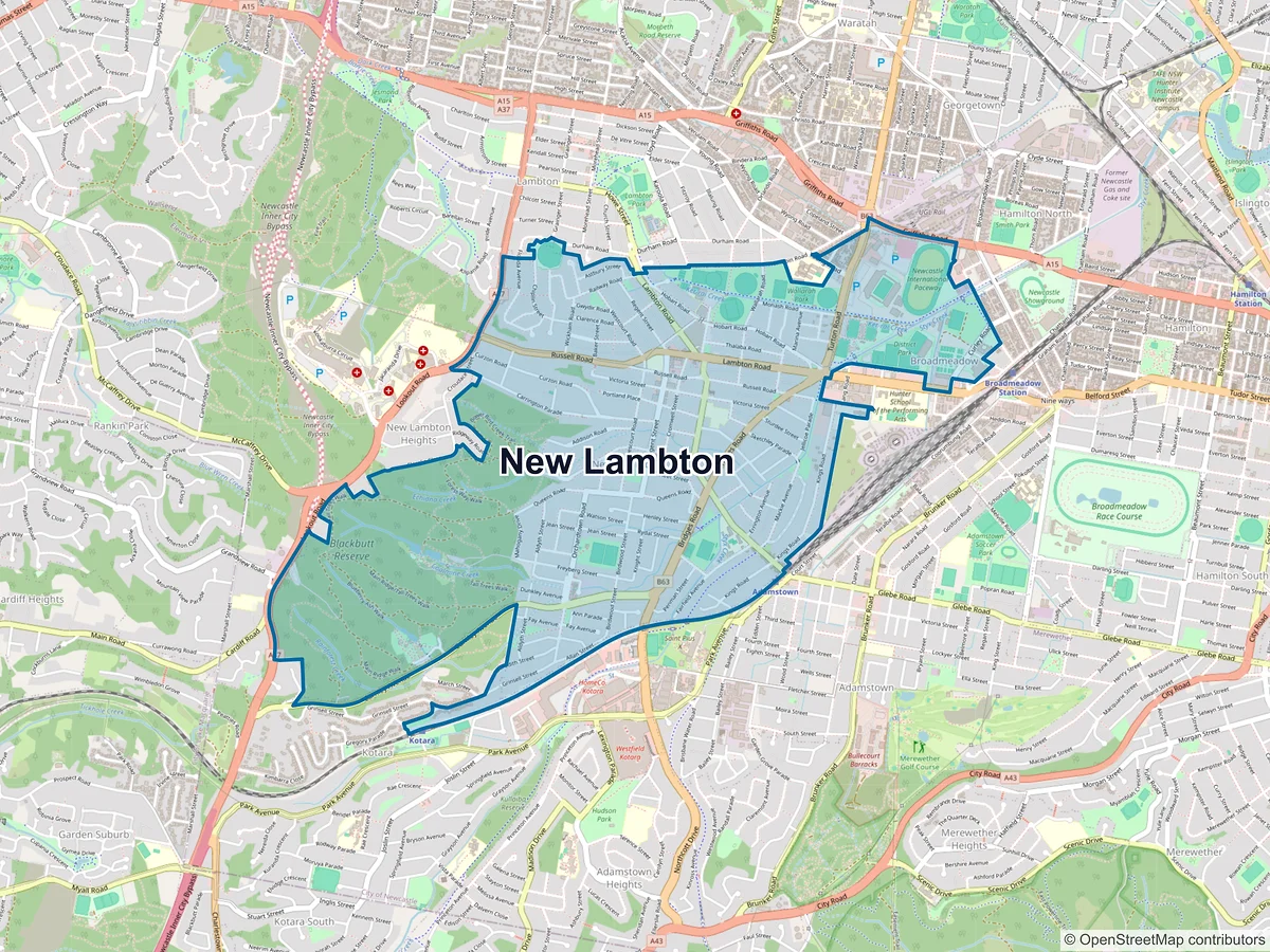 Map of New Lambton, NSW, Australia