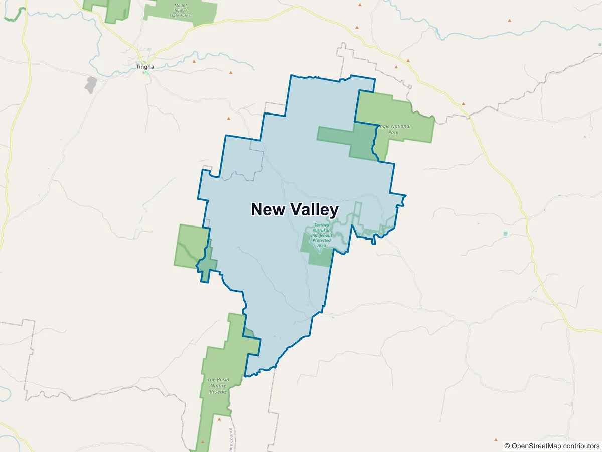 Map of New Valley, NSW, Australia