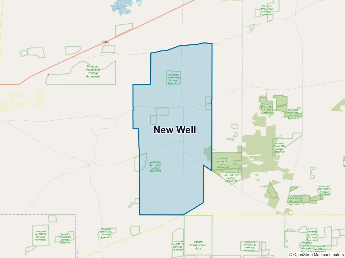 Map of New Well, SA, Australia