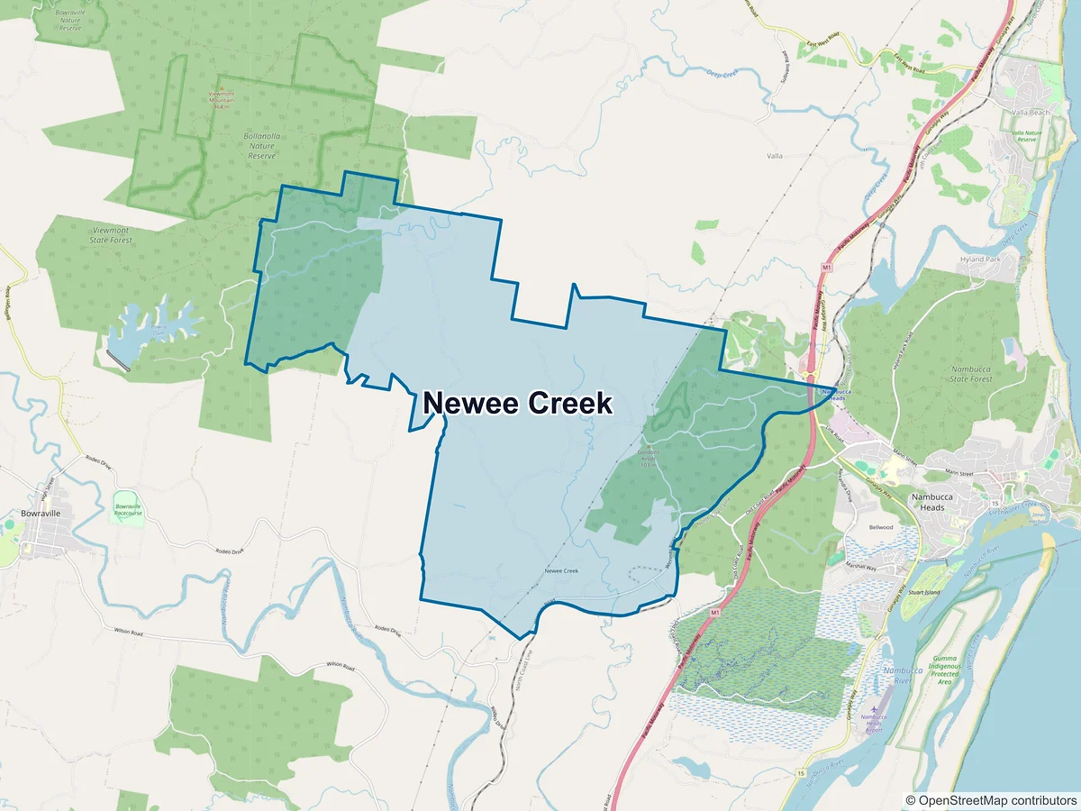 Map of Newee Creek, NSW, Australia