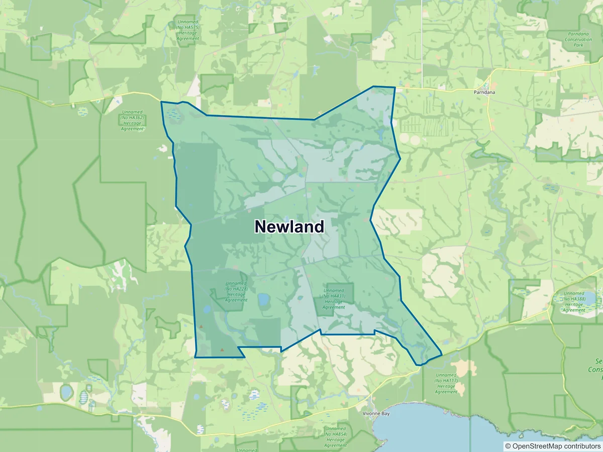 Map of Newland, SA, Australia