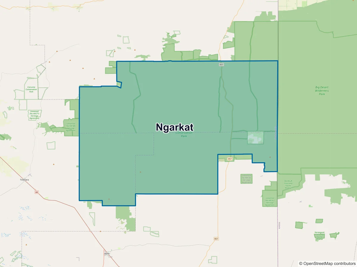 Map of Ngarkat, SA, Australia