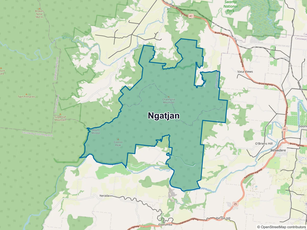 Map of Ngatjan, QLD, Australia
