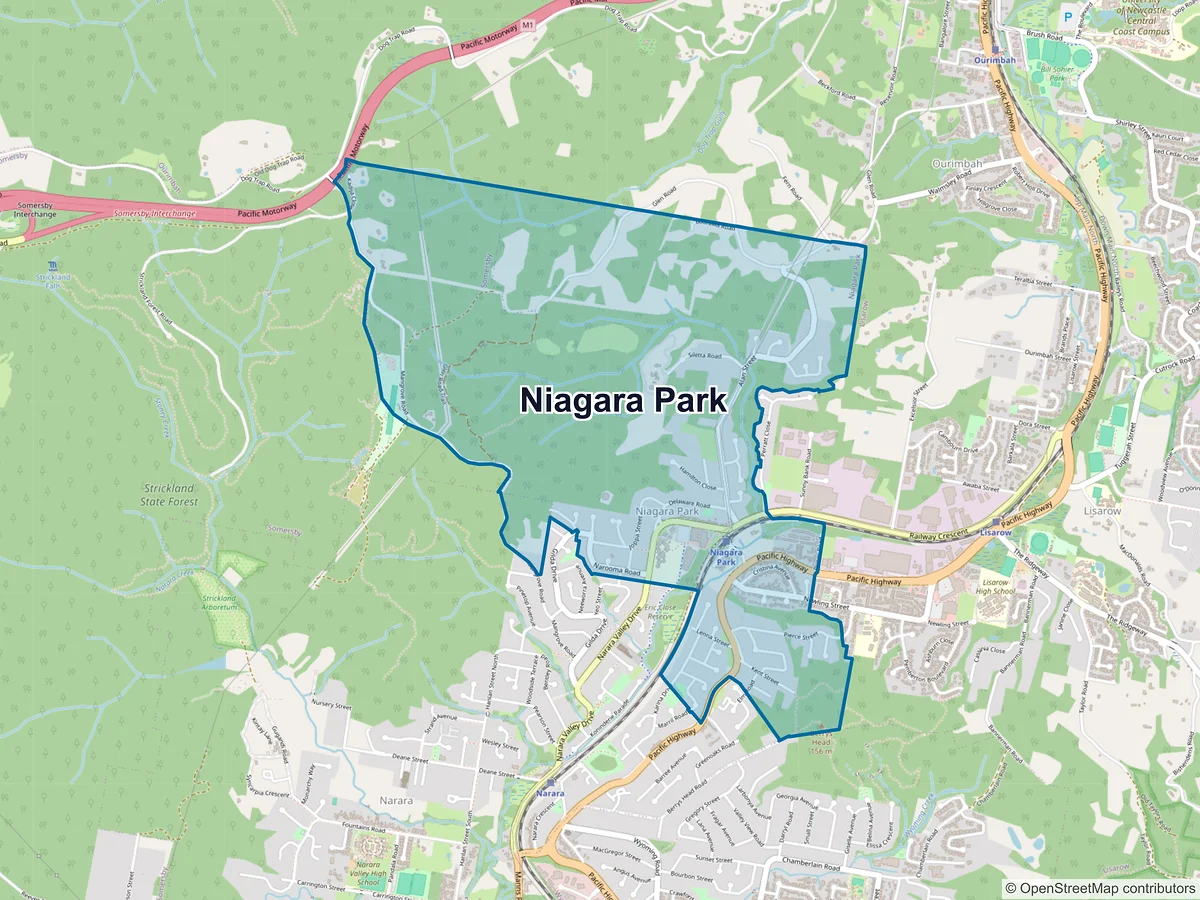 Map of Niagara Park, NSW, Australia