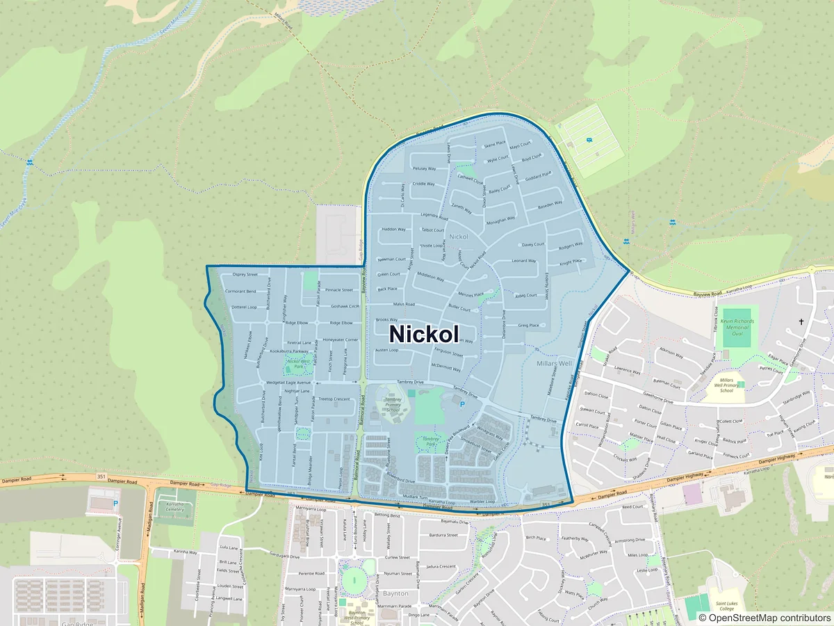 Map of Nickol, WA, Australia