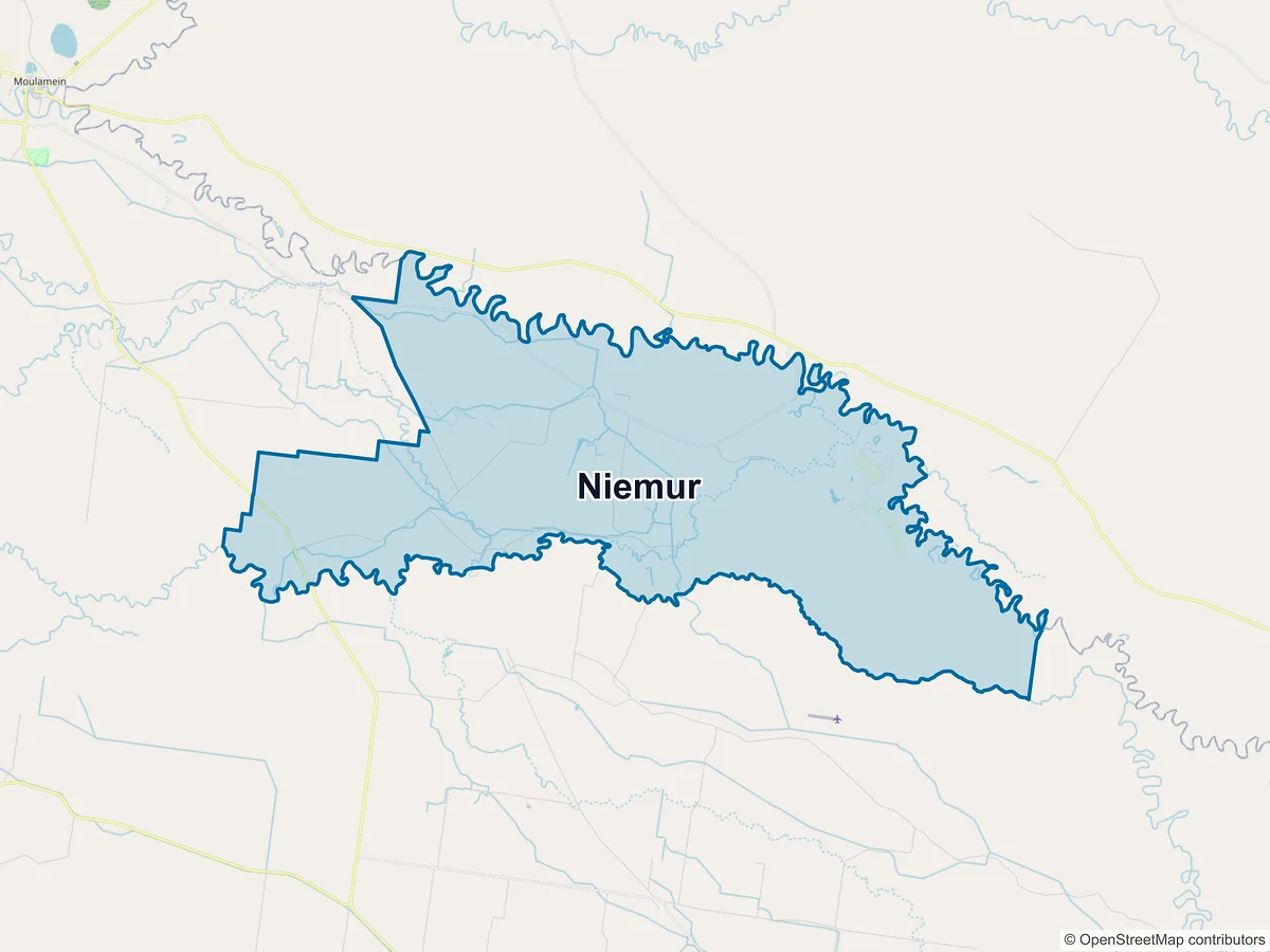 Map of Niemur, NSW, Australia