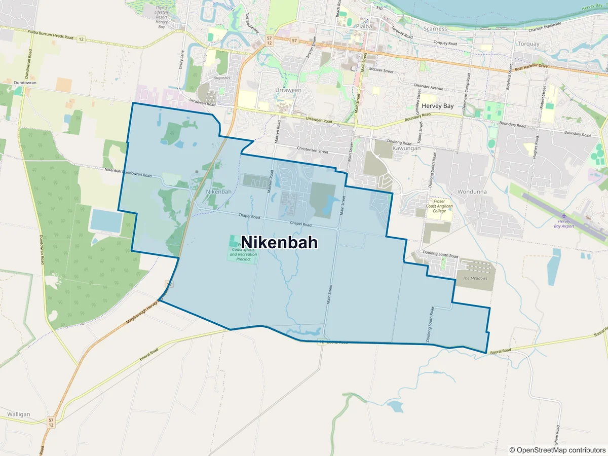 Map of Nikenbah, QLD, Australia