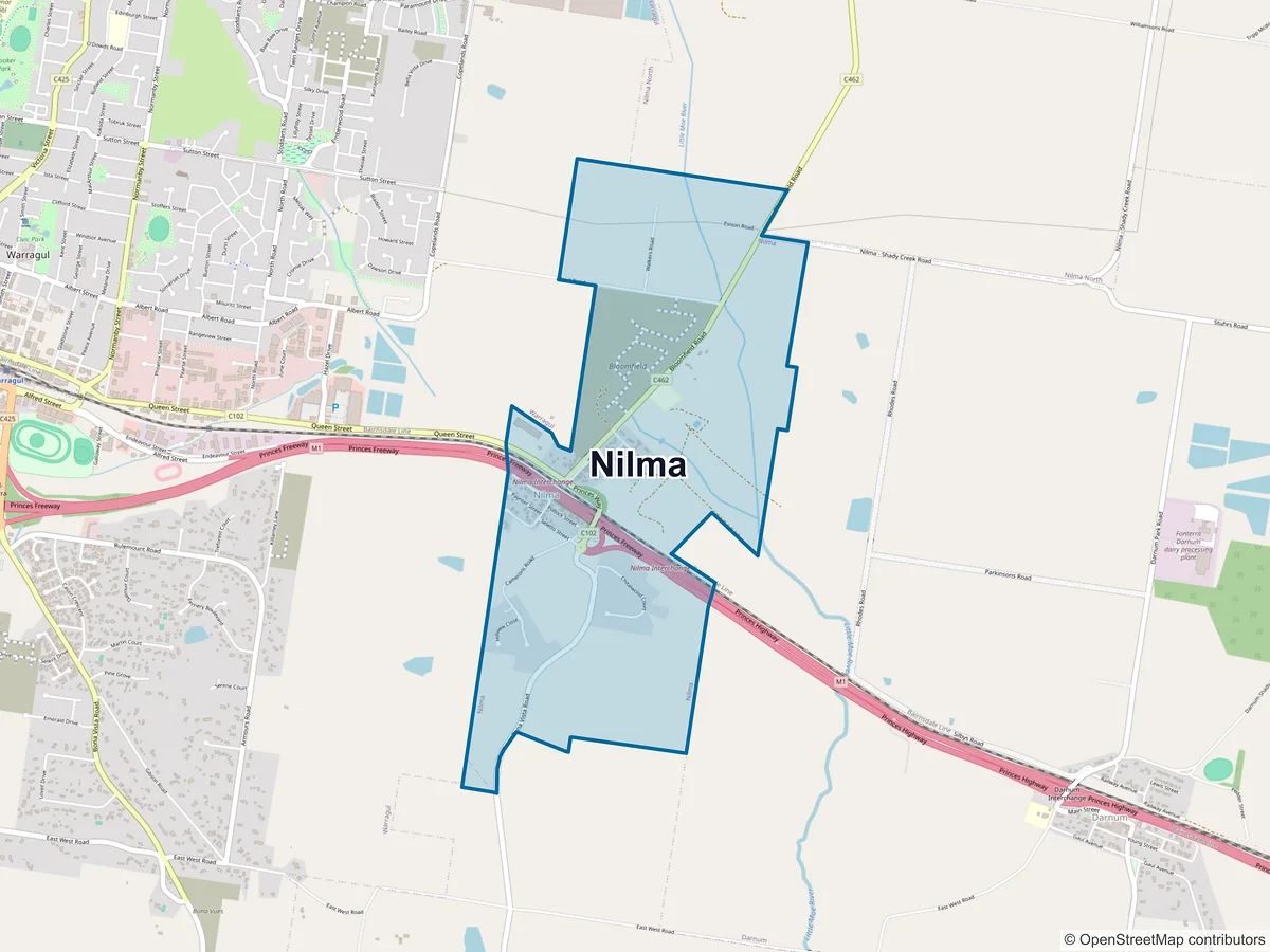 Map of Nilma, VIC, Australia