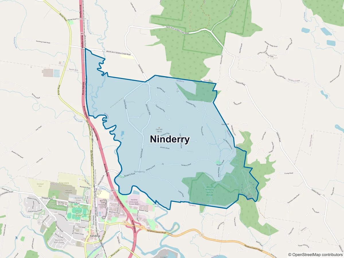 Map of Ninderry, QLD, Australia