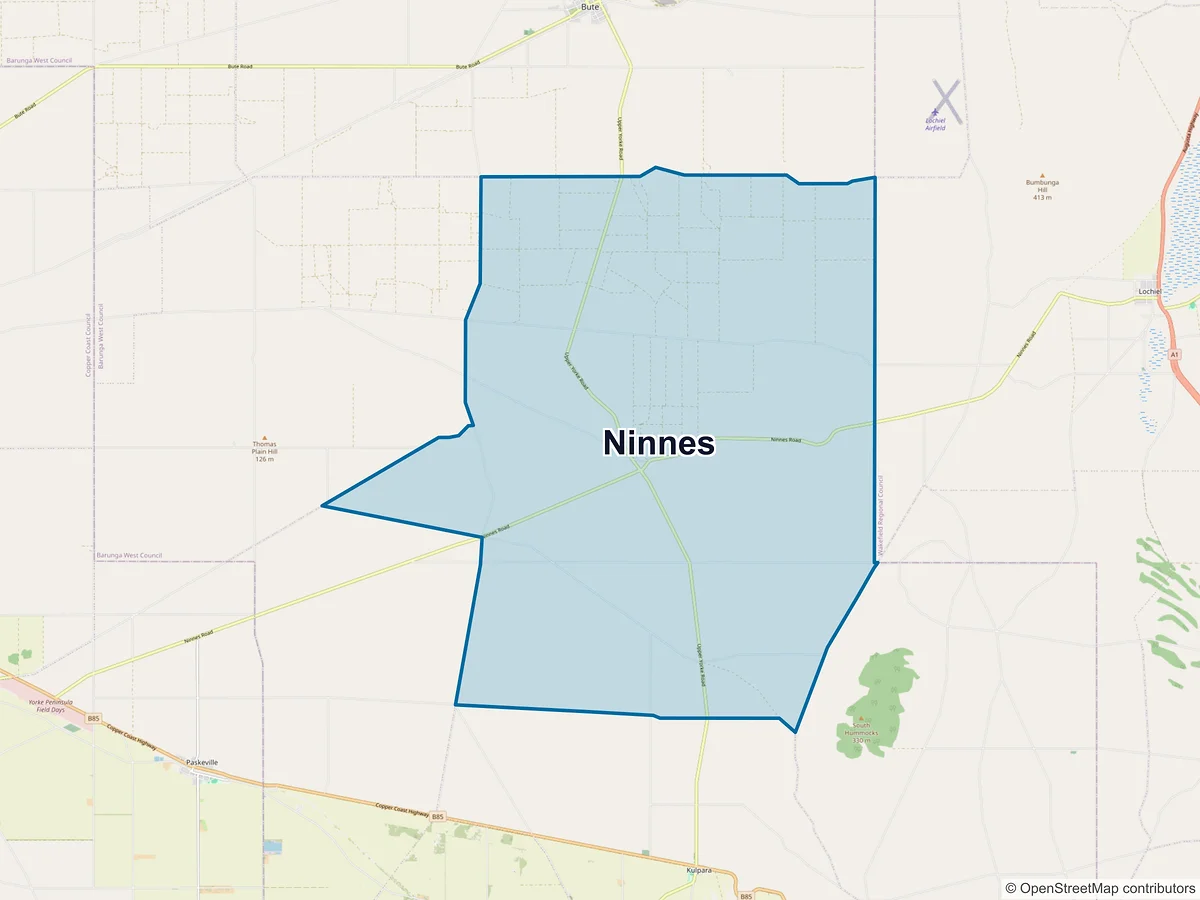 Map of Ninnes, SA, Australia