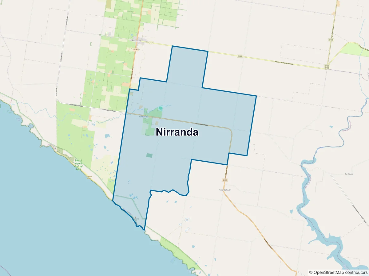 Map of Nirranda, VIC, Australia