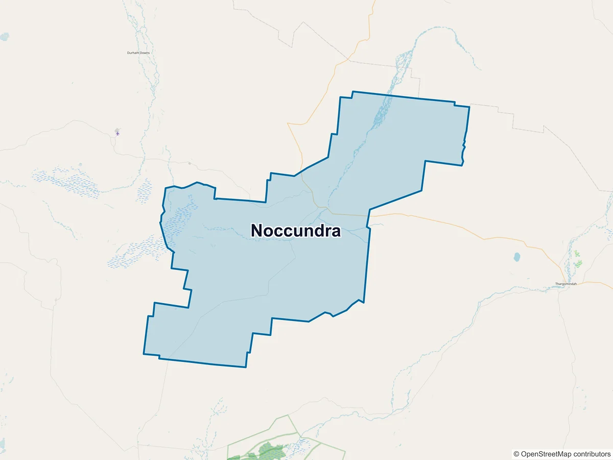 Map of Noccundra, QLD, Australia