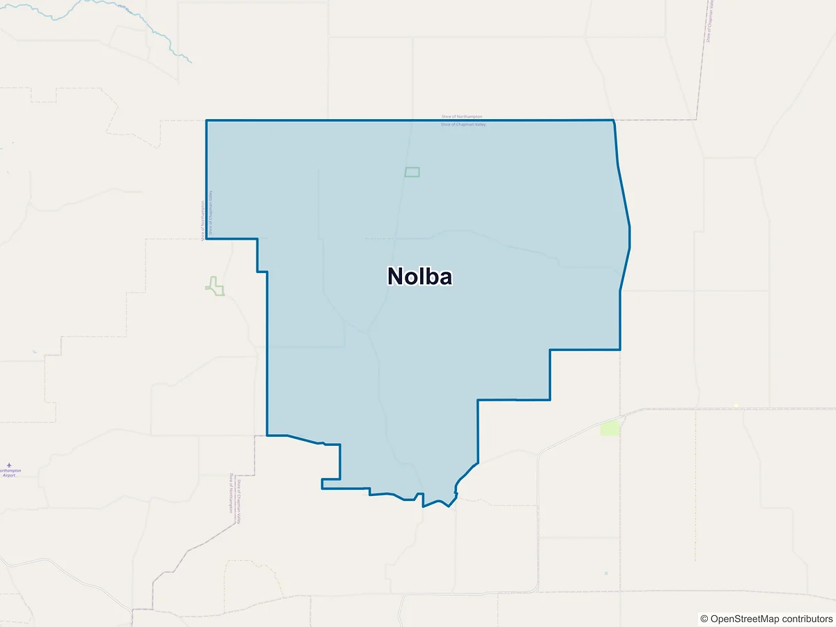Map of Nolba, WA, Australia