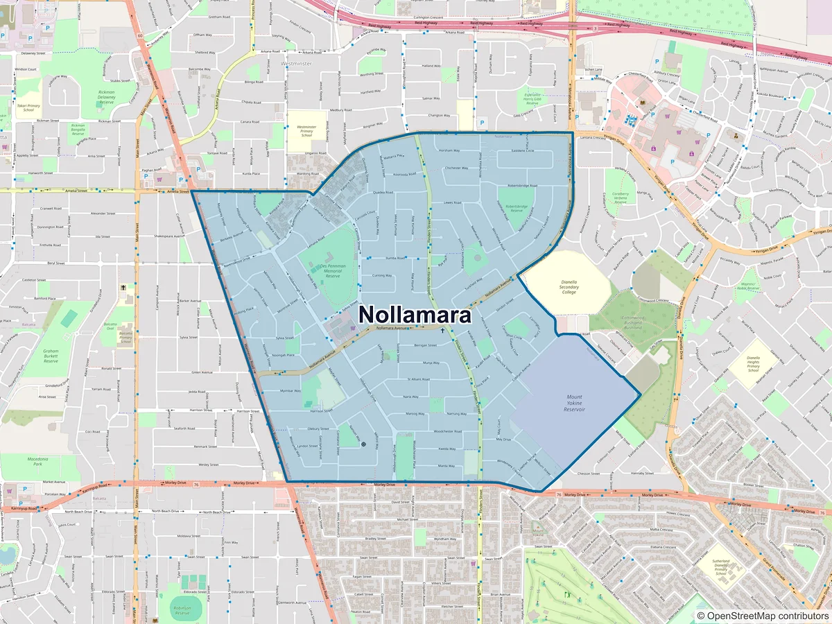 Map of Nollamara, WA, Australia
