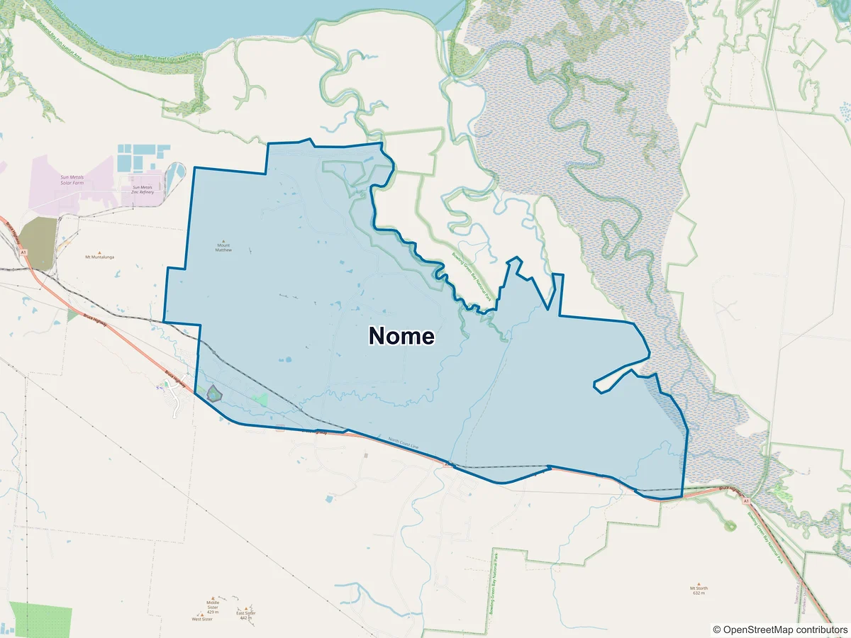 Map of Nome, QLD, Australia