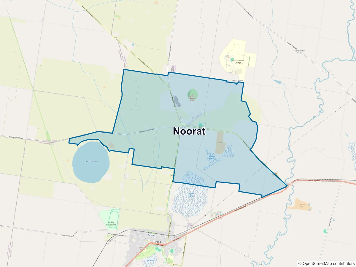Map of Noorat, VIC, Australia