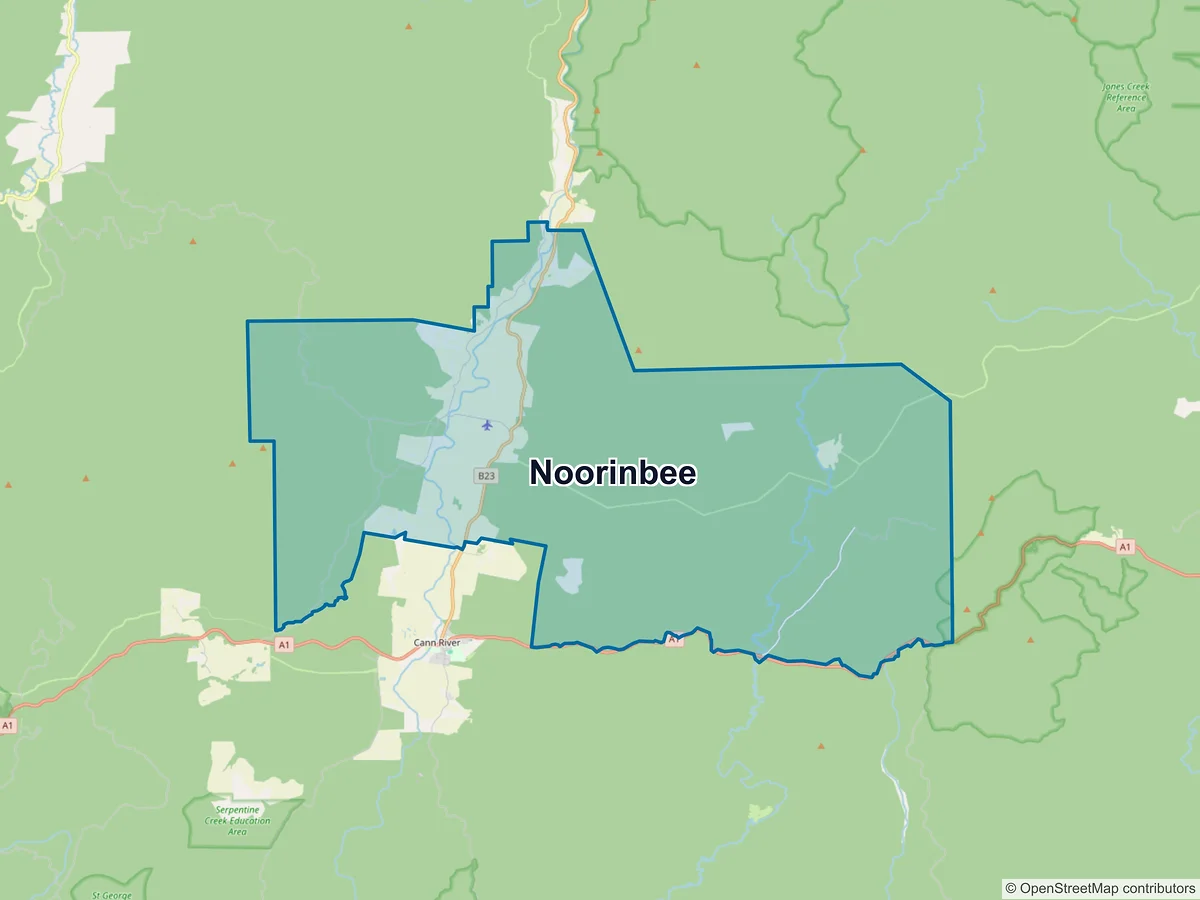 Map of Noorinbee, VIC, Australia
