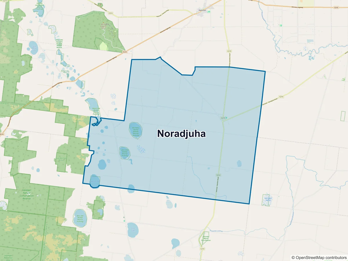Map of Noradjuha, VIC, Australia