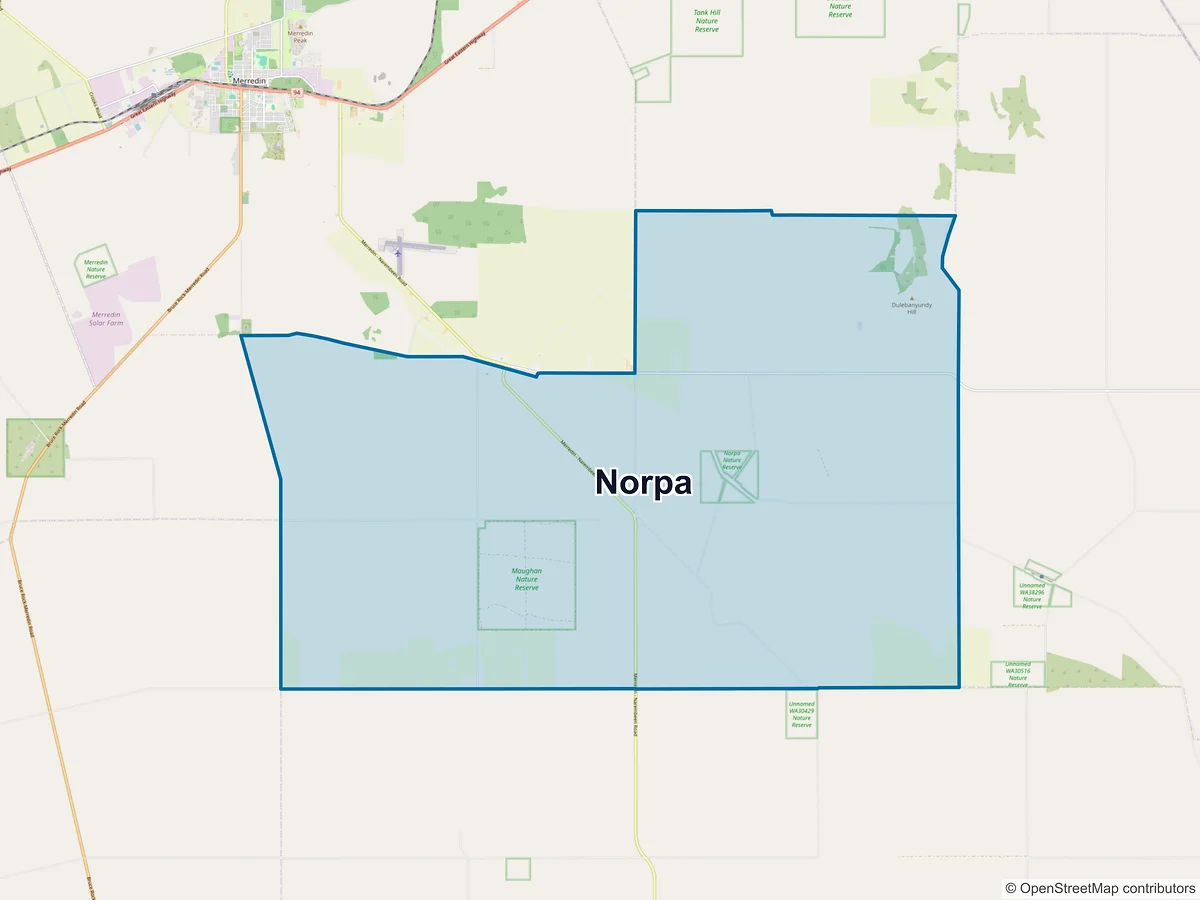 Map of Norpa, WA, Australia