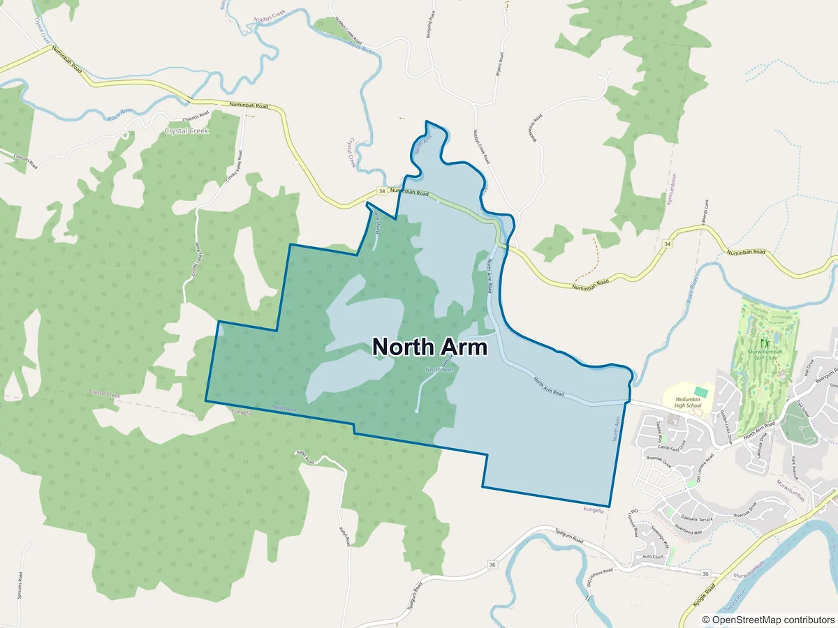 Map of North Arm, NSW, Australia