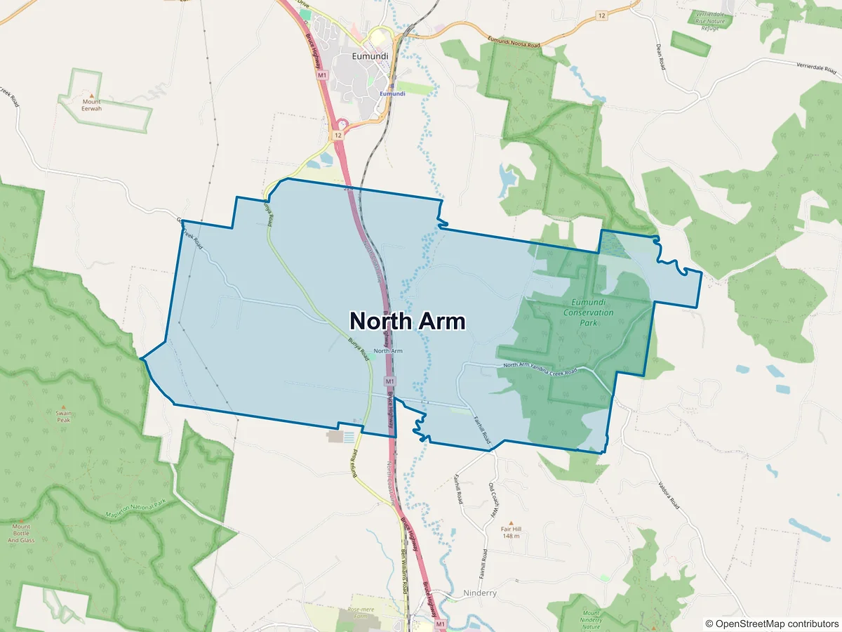 Map of North Arm, QLD, Australia