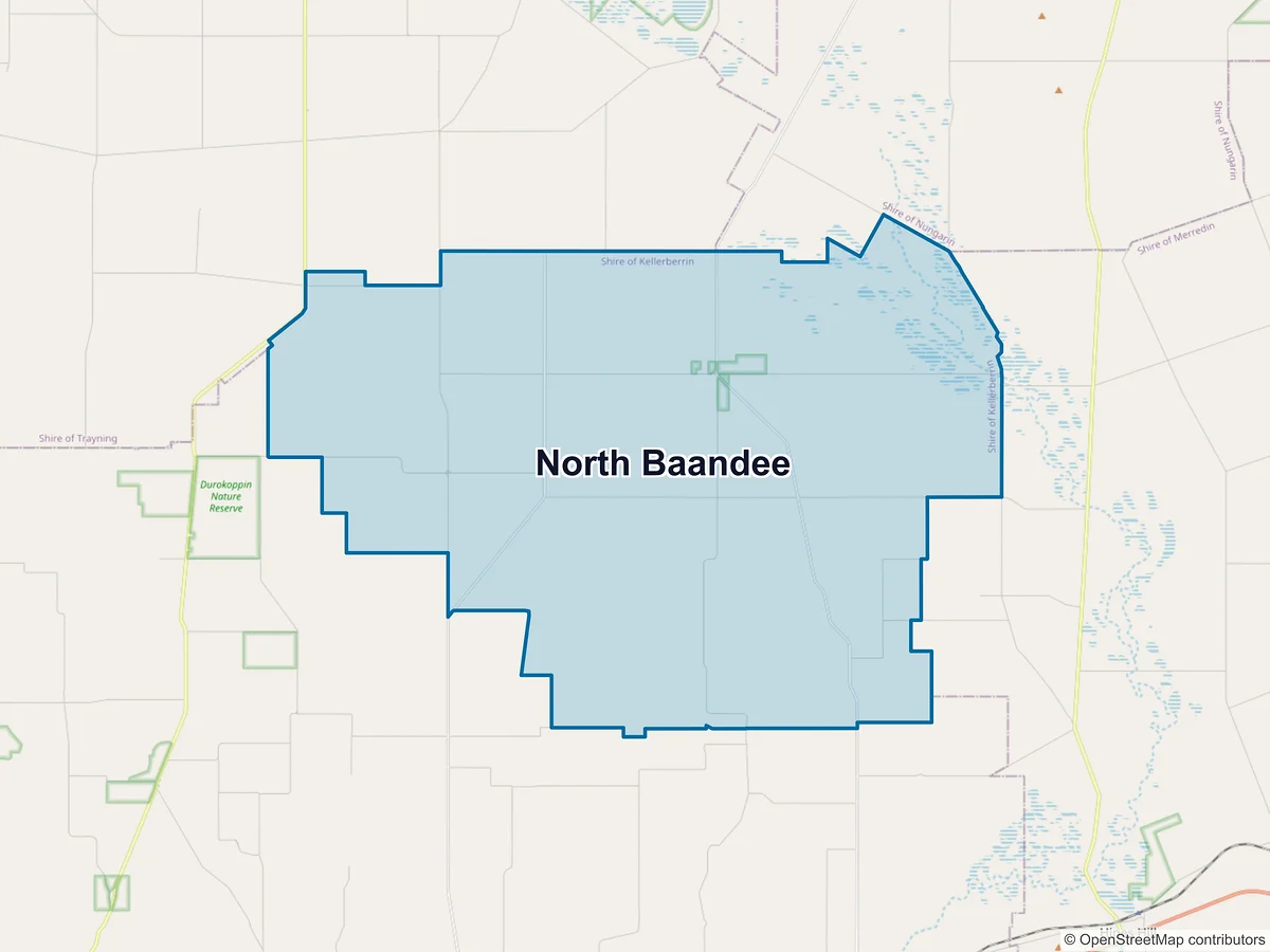 Map of North Baandee, WA, Australia