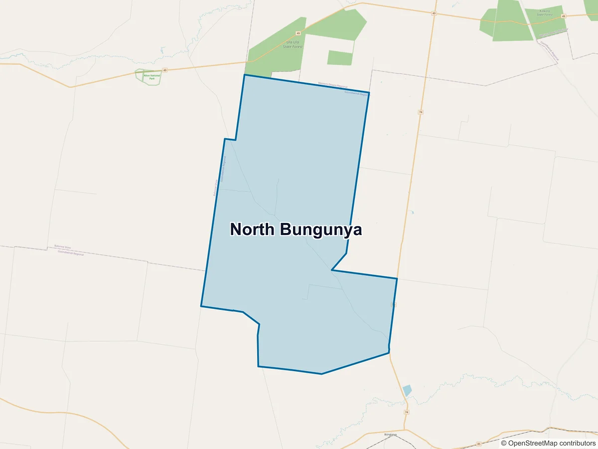 Map of North Bungunya, QLD, Australia