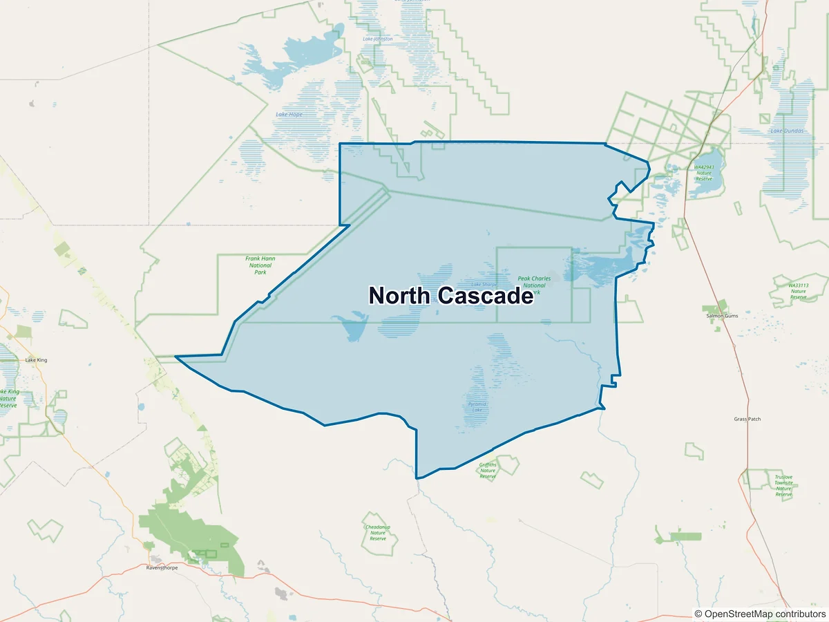 Map of North Cascade, WA, Australia