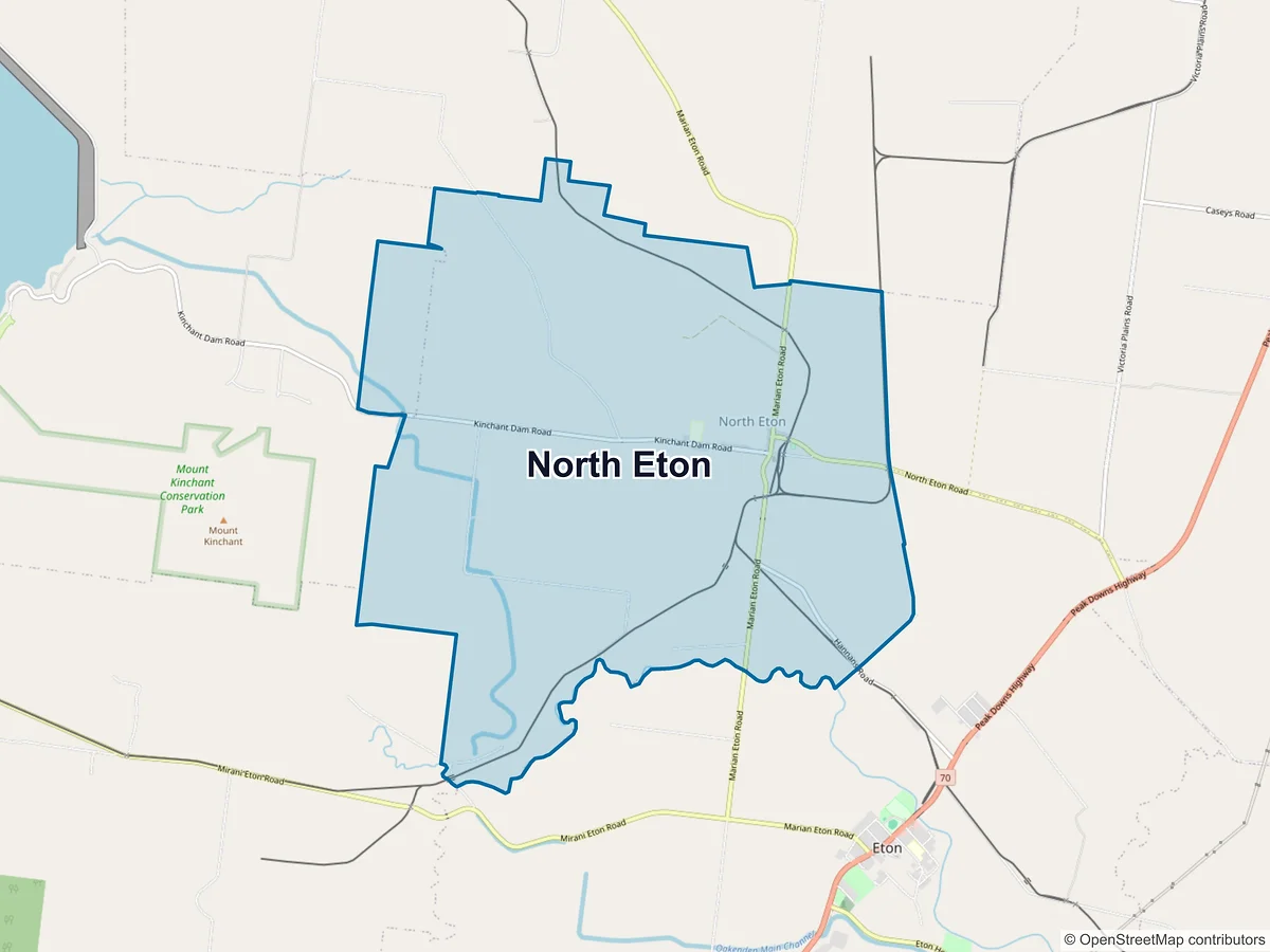 Map of North Eton, QLD, Australia