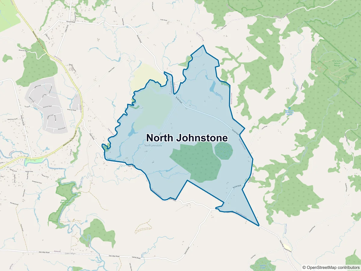 Map of North Johnstone, QLD, Australia