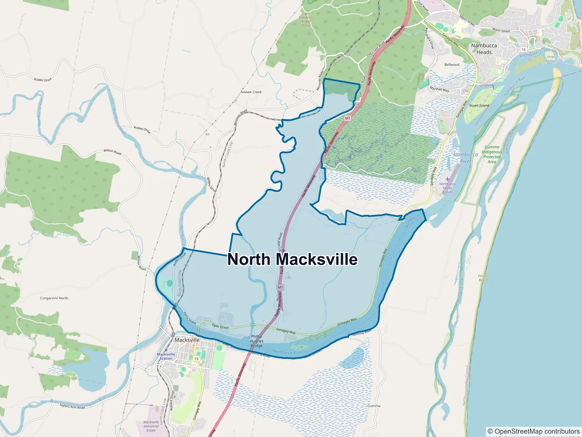 Map of North Macksville, NSW, Australia