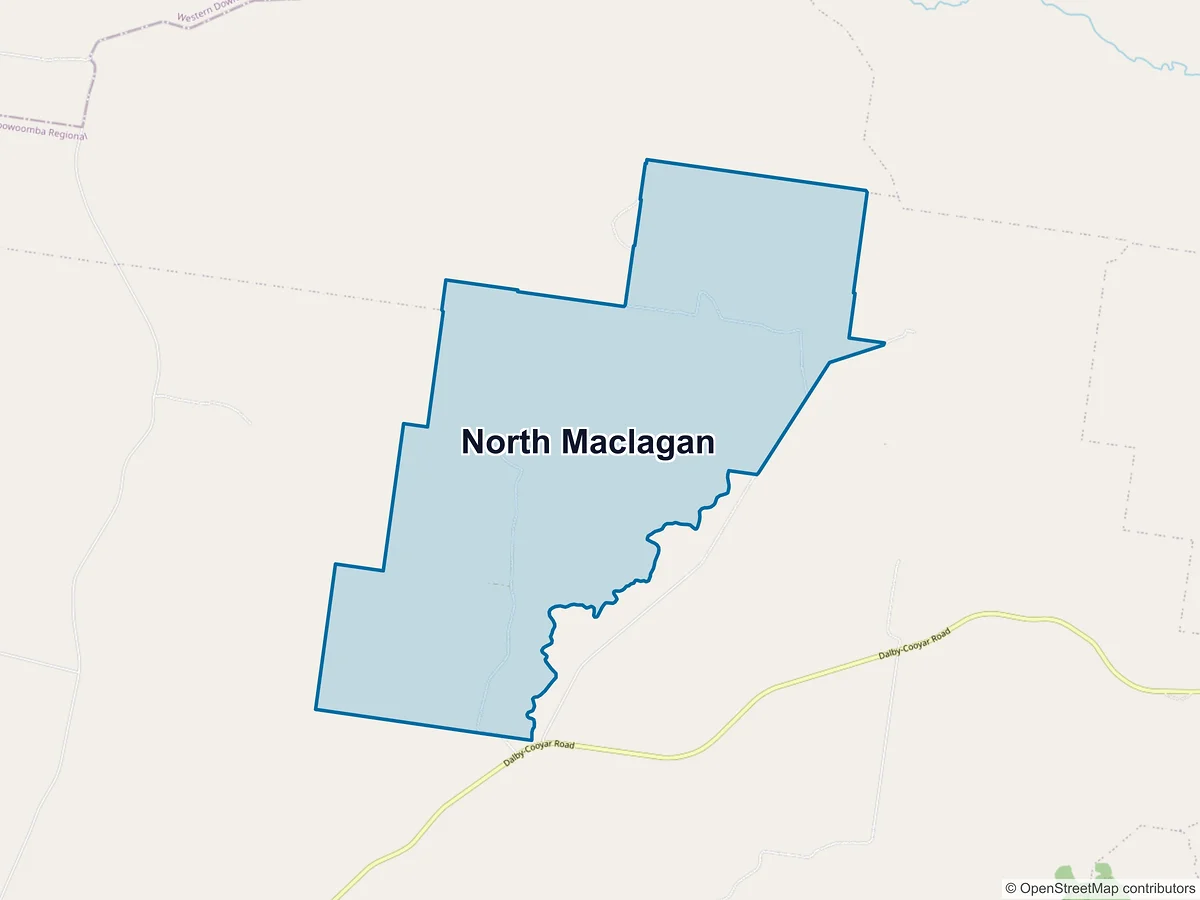 Map of North Maclagan, QLD, Australia