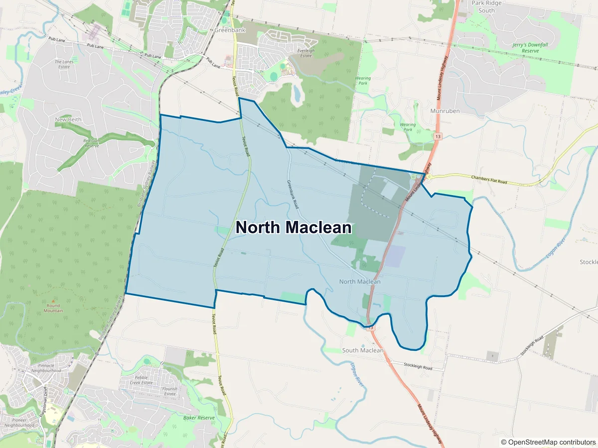 Map of North Maclean, QLD, Australia