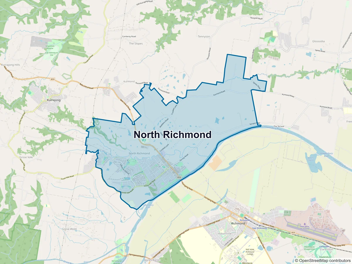 Map of North Richmond, NSW, Australia