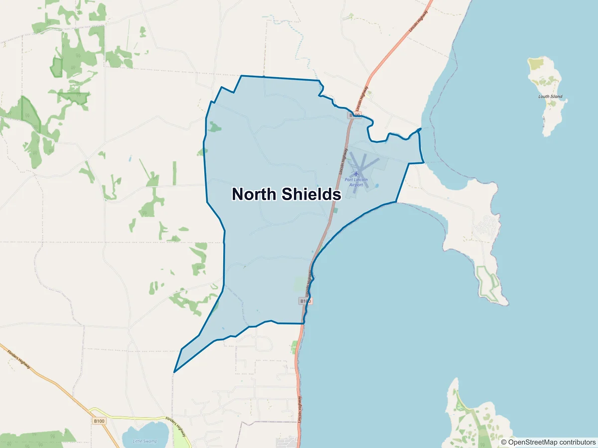 Map of North Shields, SA, Australia