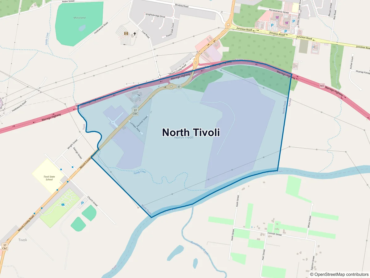 Map of North Tivoli, QLD, Australia
