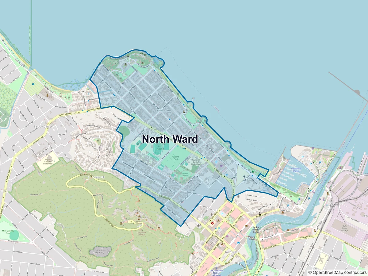 Map of North Ward, QLD, Australia