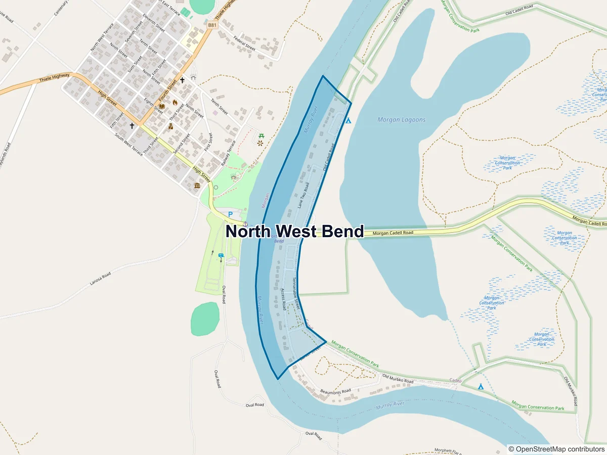 Map of North West Bend, SA, Australia