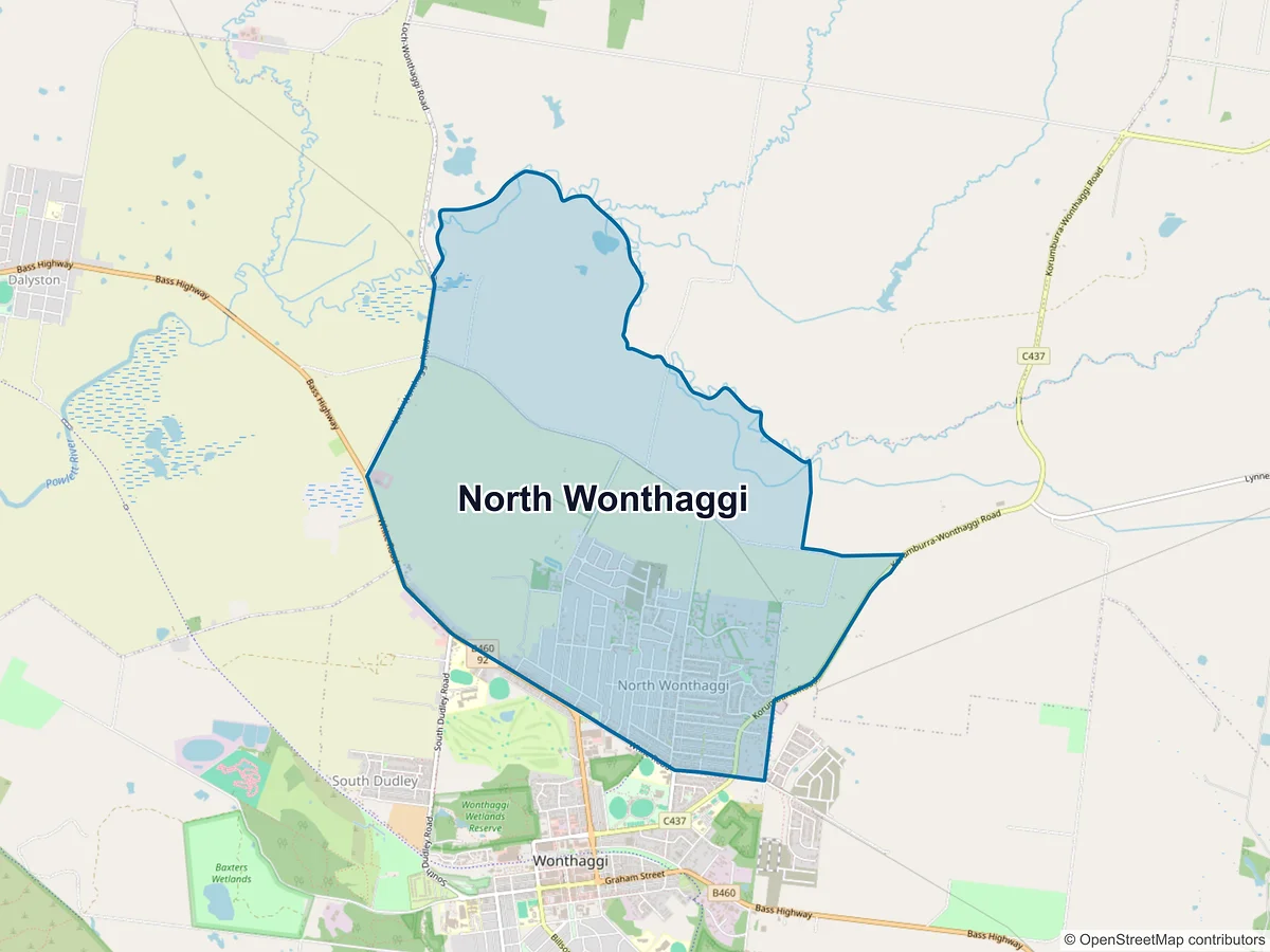 Map of North Wonthaggi, VIC, Australia
