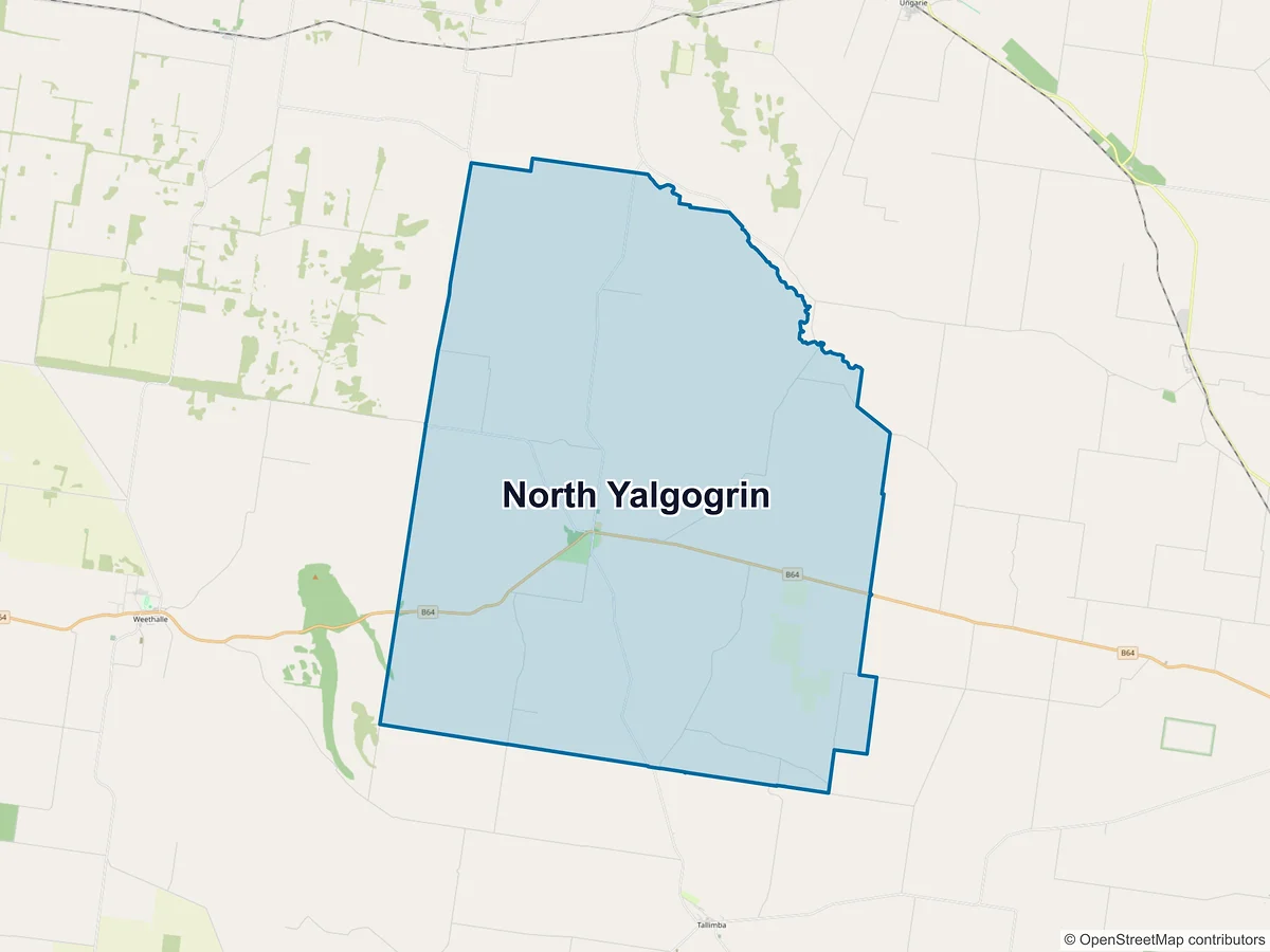 Map of North Yalgogrin, NSW, Australia