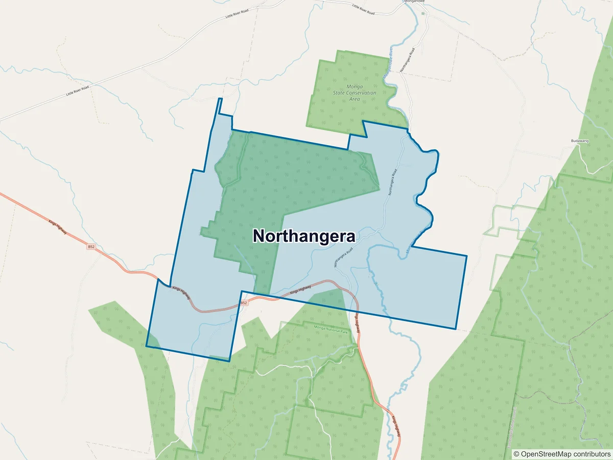 Map of Northangera, NSW, Australia