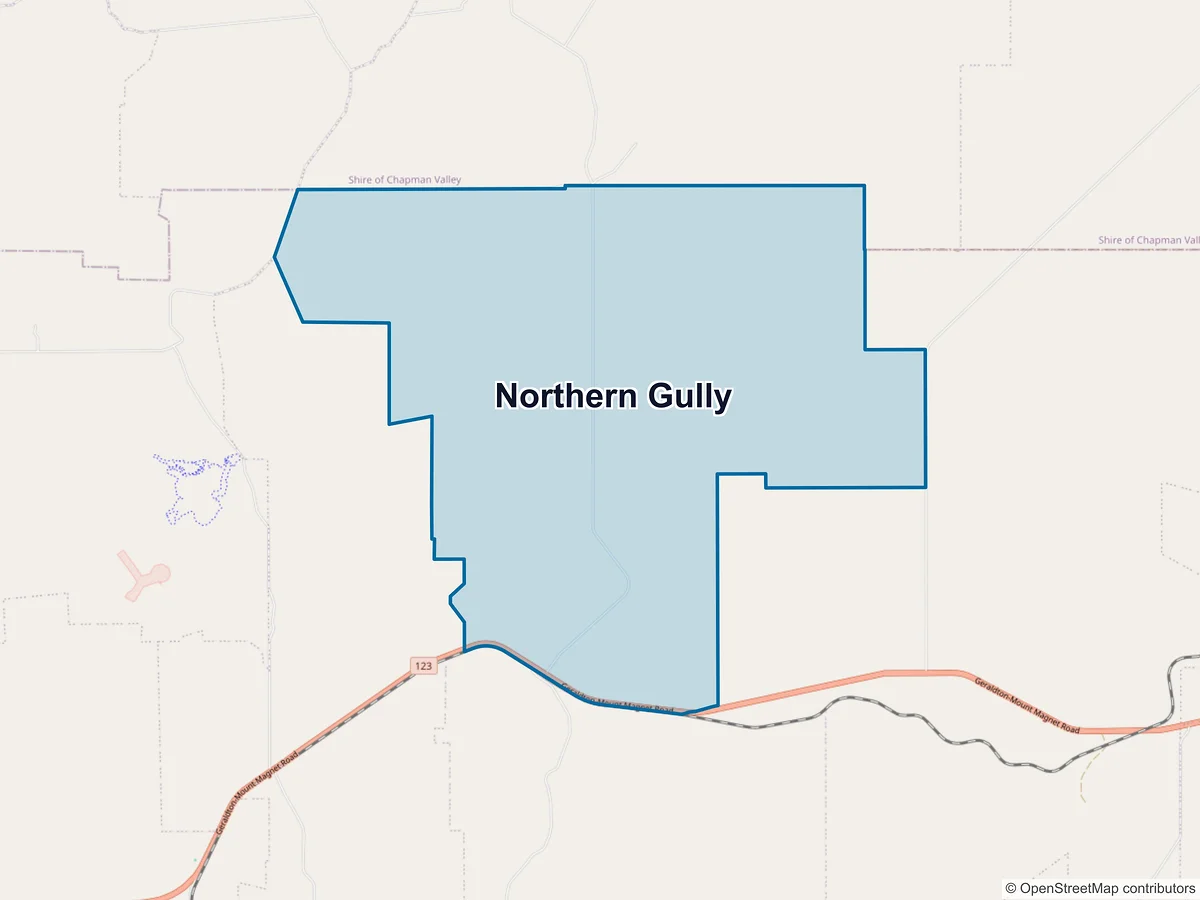 Map of Northern Gully, WA, Australia