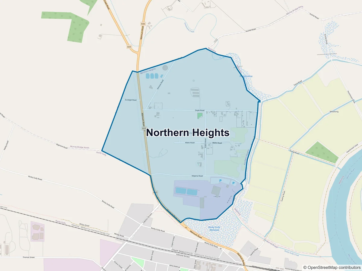 Map of Northern Heights, SA, Australia