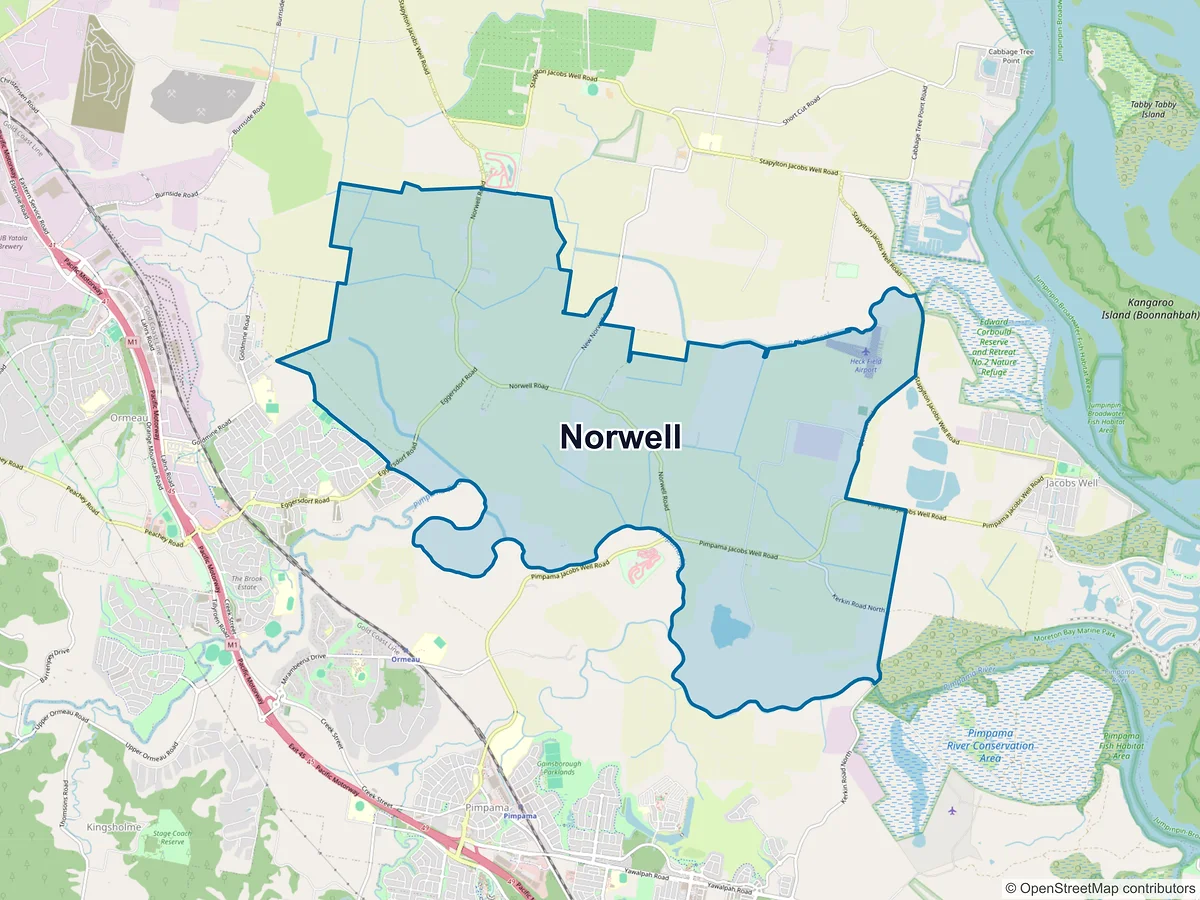 Map of Norwell, QLD, Australia