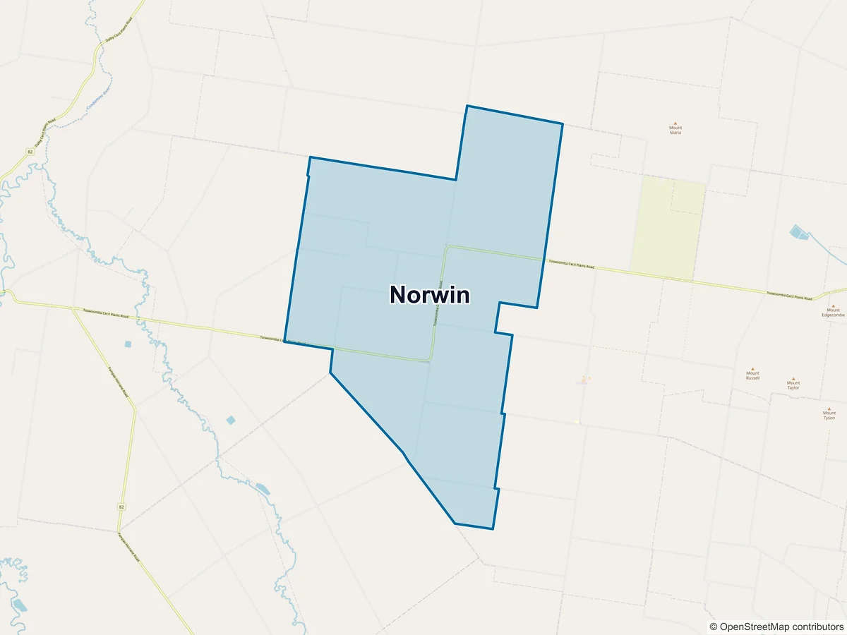Map of Norwin, QLD, Australia